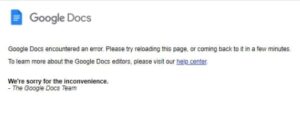 Error-Message-on-Opening-Google-Docs