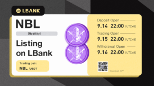 LBank Exchange Will List NBL (Nobility) on September 15, 2021