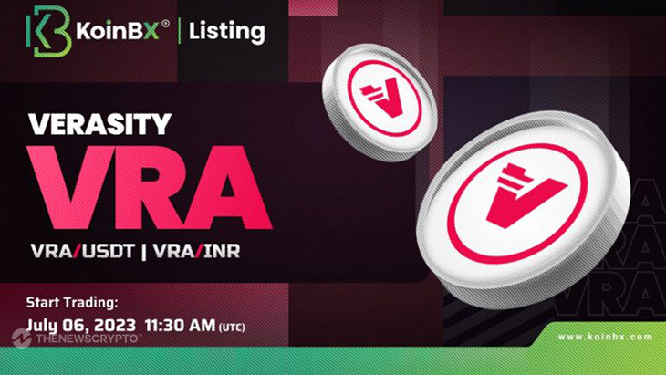 Verasity (VRA) Gets Listed on Top Indian Crypto Exchange KoinBX