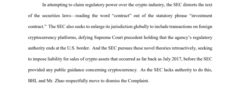 Binance And CZ Seek SEC Lawsuit Dismissing, Call It Regulatory Overreach