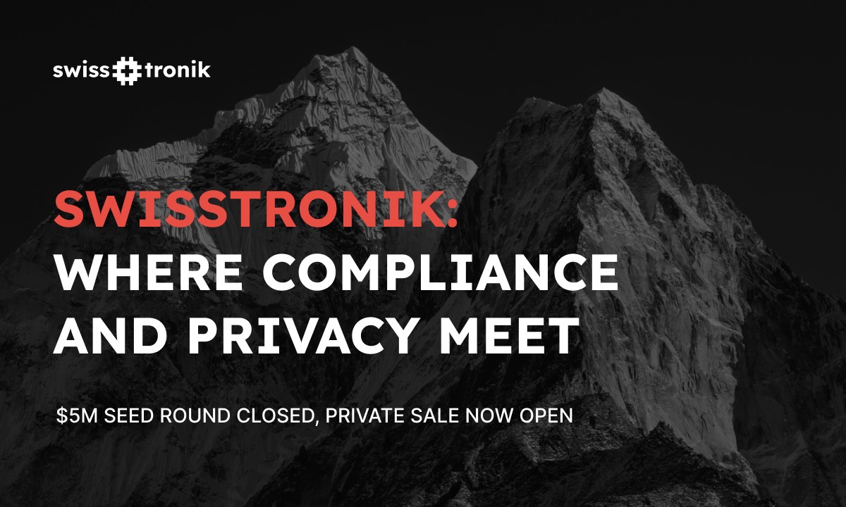 Swisstronik Raises $5M Seed Funding, Launches Private Token Sale