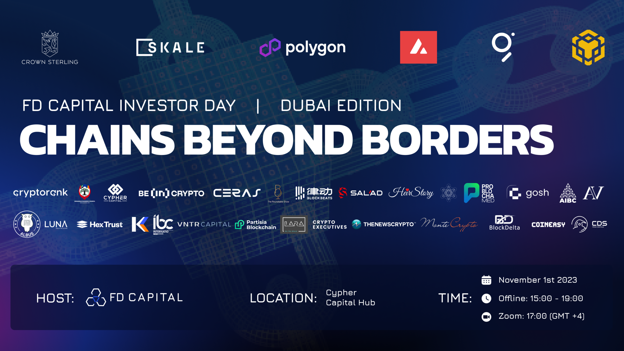 Chains Beyond Borders: FD CAPITAL’s Investor Day Takes Dubai by Storm on November 1st, 2023