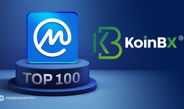 India's Leading Crypto Exchange KoinBX Enters Top 100 Ranking on CoinMarketCap