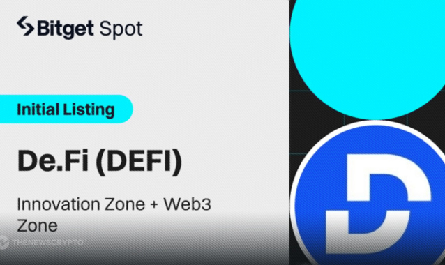 Bitget Lists De.Fi (DEFI) In Innovation Zone and Web3 Zone