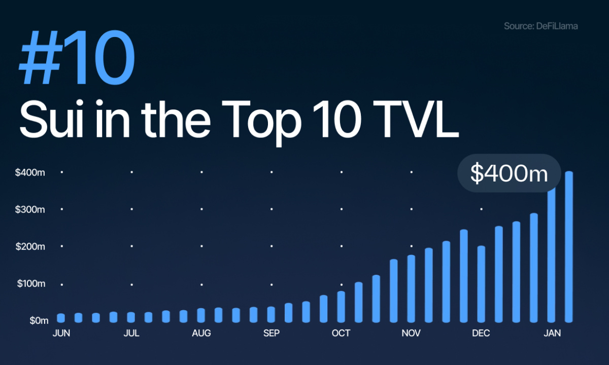 Sui Skyrockets into the Top 10 DeFi Projects as Total Value Locked Exceeds $430 Million Sui Blasts into DeFi Top 10 as TVL Surges Above $430M