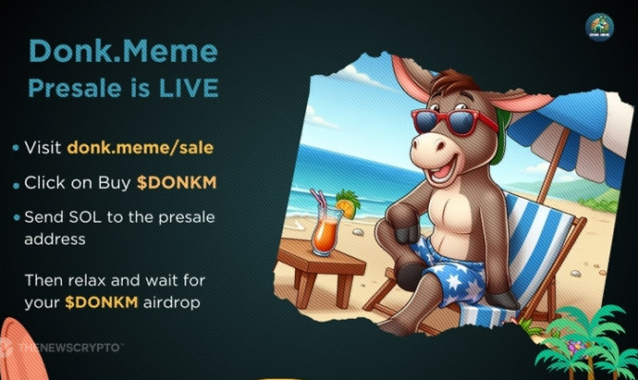 Solana Meme Coin Donk.Meme Raises 40% Of It’s Presale Target – Can $DONKM Explode After Raydium Listing?