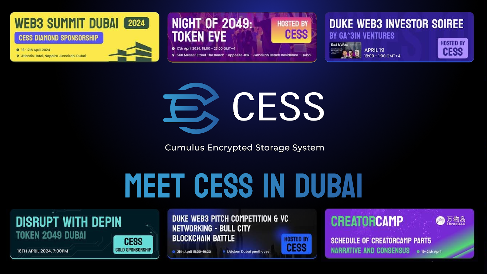In Series of High-Level Web3 Events, CESS Demonstrates the Power of its Blockchain-Based Decentralized Storage and CDN Solutions