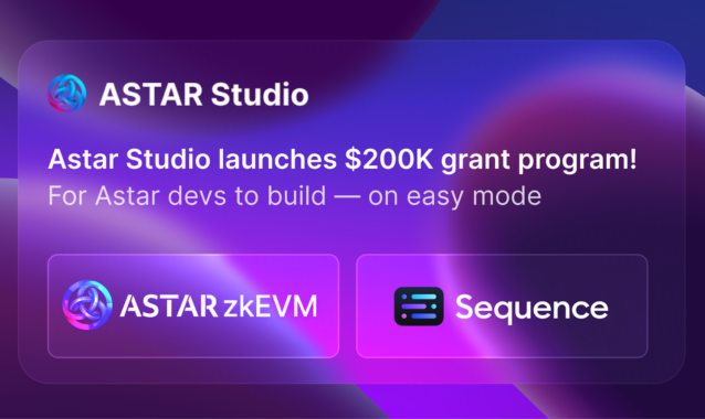 Astar Network and Sequence Launch Astar Studio with $200K Grant Program