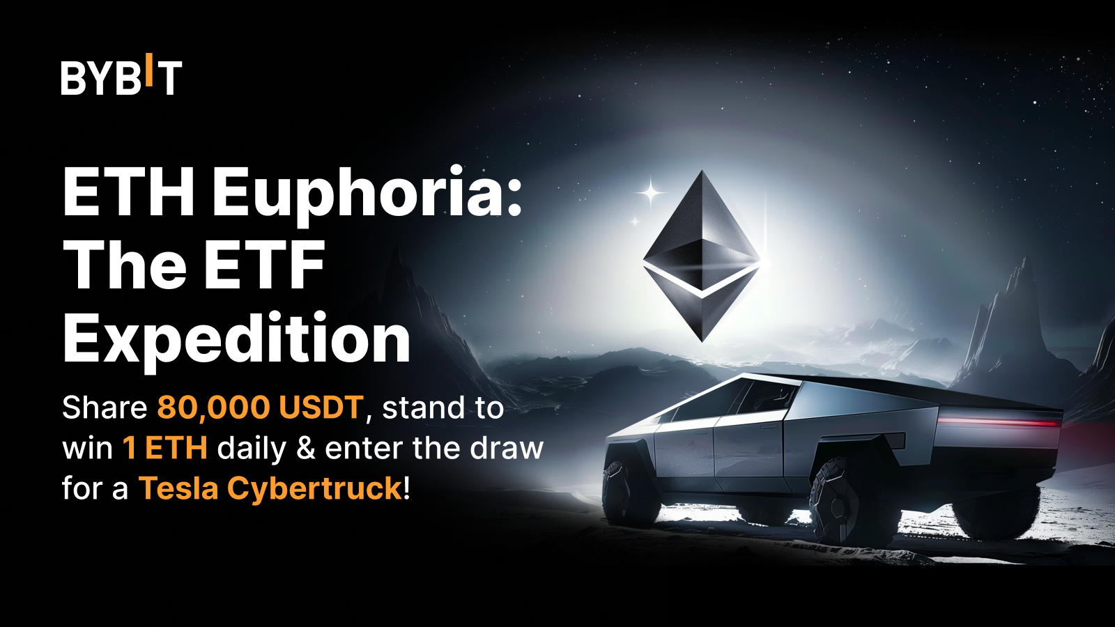 Bybit Launches “Ethereum Euphoria” Campaign, Offering Tesla Cybertruck and USDT, ETH Prizes