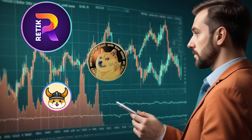  Dogecoin (DOGE), Floki Inu (FLOKI), Retik Finance (RETIK)