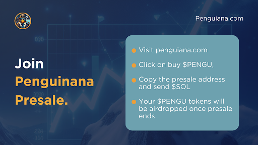 Solana Memecoin Penguiana’s Presale Fills 40% Of Its Target,  Potential Surge Post-Raydium Listing & Set To Overthrow Slothana?