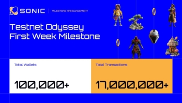Sonic Surpasses 17M Transactions and 100k Wallets in a Week Post Testnet Launch