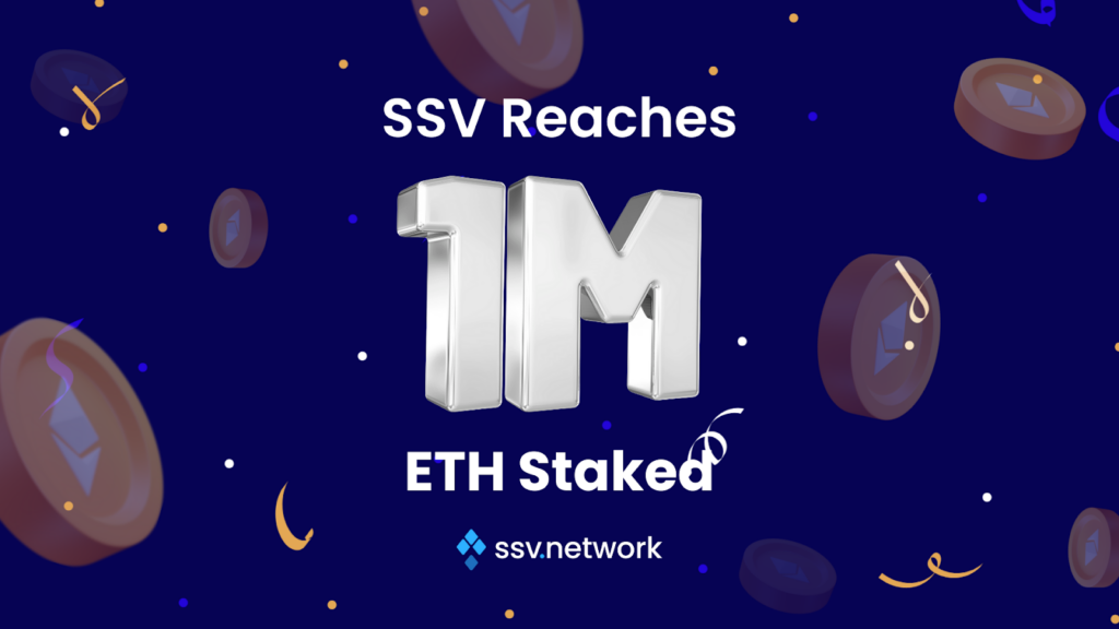 SSV Network Hits Milestone with 1 Million ETH Staked, Boosts Ethereum's Security