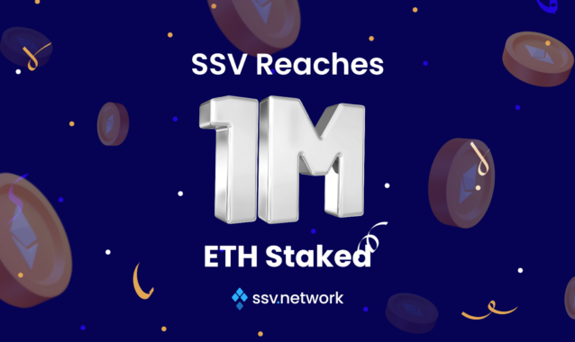 SSV Network Hits Milestone with 1 Million ETH Staked, Boosts Ethereum's Security