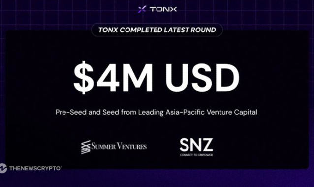 Tonx Announces $4M Fund Raising From Leading Asia-Pacific Venture Capital