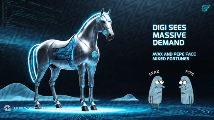 DigiHorse (DIGI) Sees Massive Demand as AVAX And PEPE Face Mixed Fortunes