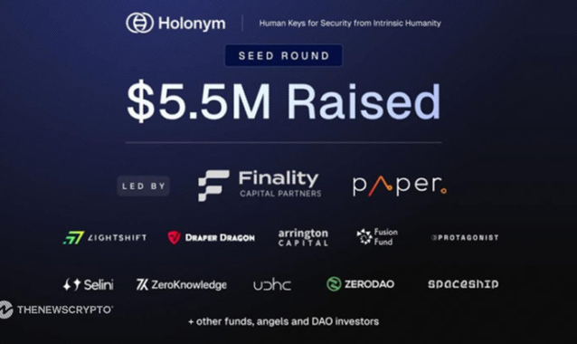 Holonym Foundation Emerges with $5.5 Million Seed Funding to Provide Global Digital Personhood with Human Keys