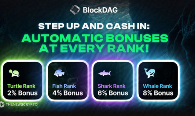 Over 100,000 Holders Flock to BlockDAG’s Automatic Bonuses as Cardano Falls 10% and Solana Rises