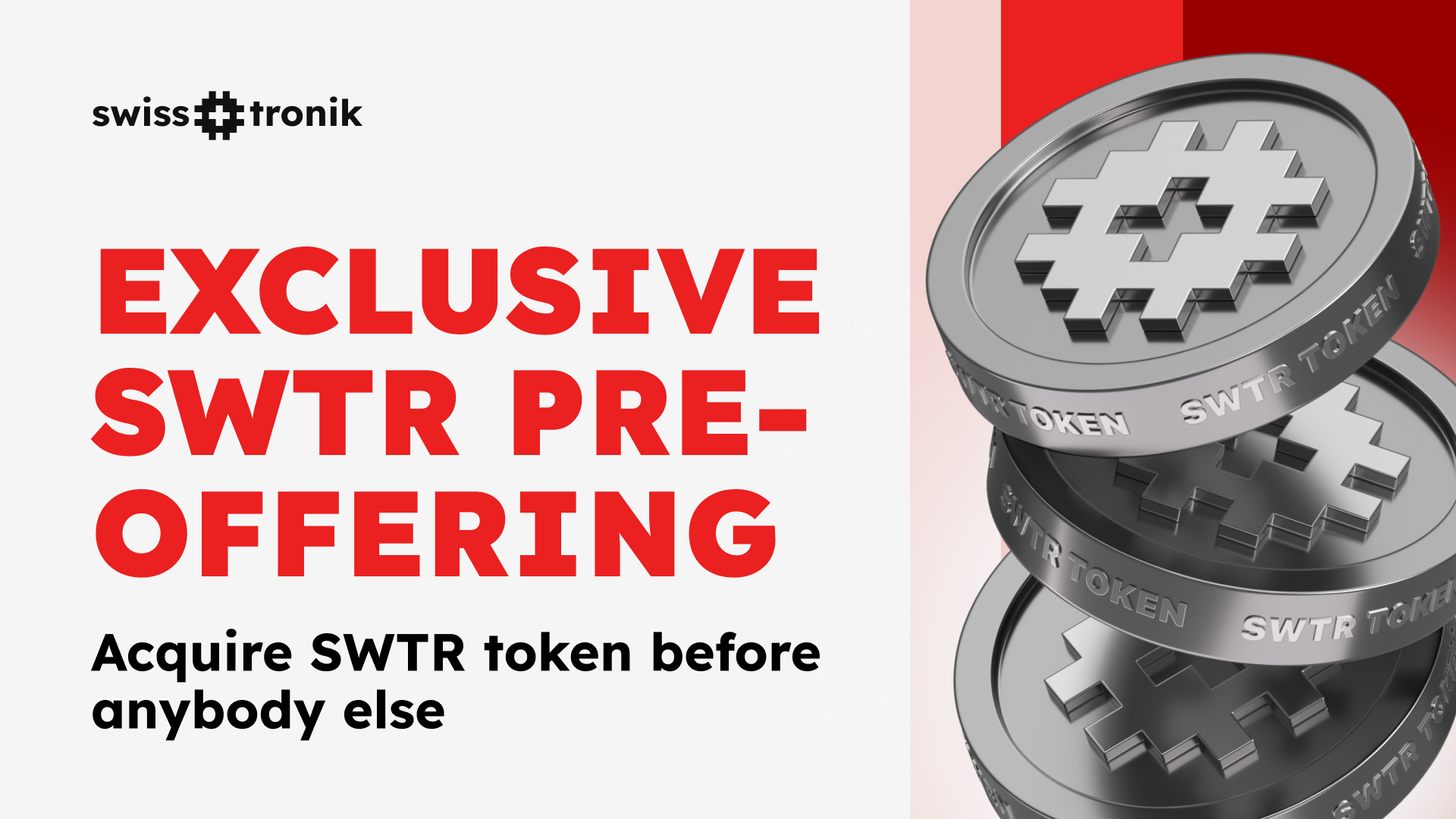 Swisstronik Announces Exclusive Pre-Offering of Its Utility Token: SWTR