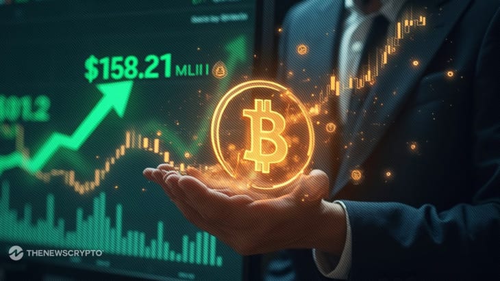 US Bitcoin ETFs See $158M Inflows Amid Bitcoin Price Surge