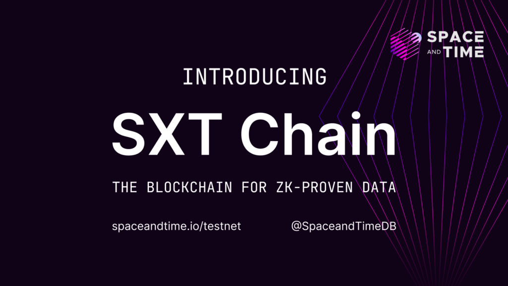 Space and Time Labs Launches SXT Chain Testnet