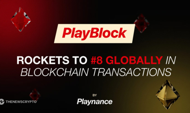 PlayBlock Rockets to #8 Globally in Blockchain Transactions and Turnover Following DappRadar Listing