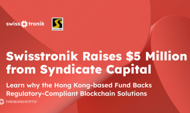 Swisstronik Secures $5M Investment From Syndicate Capital, Signalling Demand for Blockchain Compliance Solutions