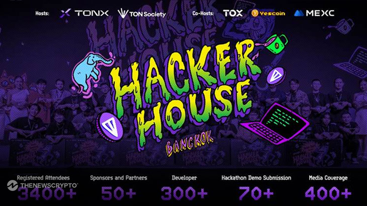 TON Hacker House Bangkok Draws 300+ Global Developers and 70+ Demo Submissions, Highlight the TON Ecosystem at Devcon Thailand, Powered by TONX