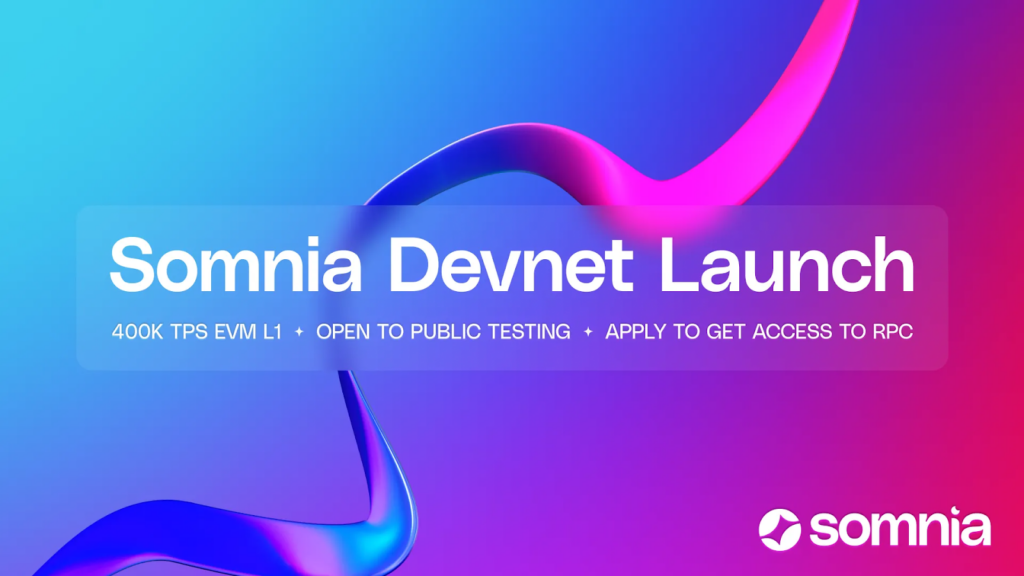 Somnia Launches High-Performance 400k TPS Blockchain Devnet