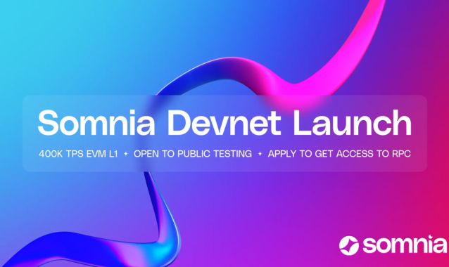 Somnia Launches High-Performance 400k TPS Blockchain Devnet