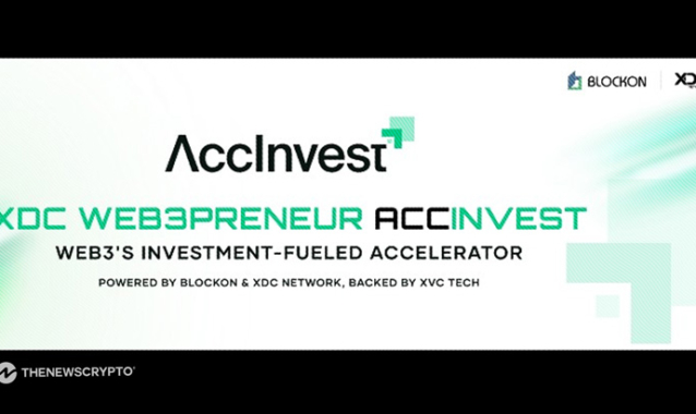 BlockOn and XDC Network Launch XDC Web3Preneur AccInvest, a Co-Accelerate Program Backed by Investment from XVC Tech’s $125 Million Fund