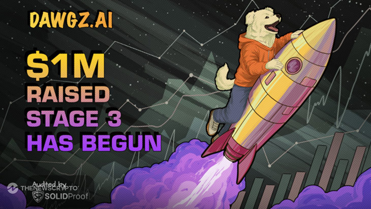 New AI Meme Coin, Dawgz AI, Crosses $1 Million in Its Third Presale Round