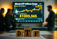 BTC Trades Above $105K, Spot Bitcoin ETF Inflows Surge, Is Bitcoin Golden Cross Ahead?