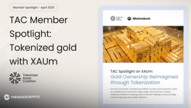 Matrixdock Featured in Tokenized Asset Coalition's Inaugural Member Spotlight Series With Deep Dive on Tokenized Gold, XAUm