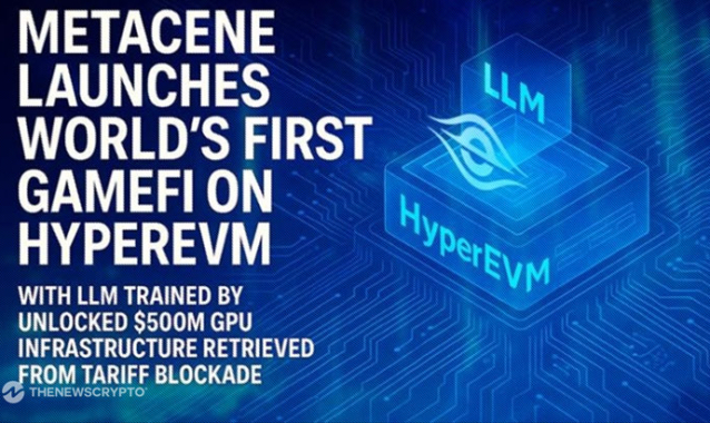 MetaCene Launches World's First GameFi on HyperEVM With LLM Trained by Unlocked $500M GPU Infrastructure Retrieved From Tariff Blockade