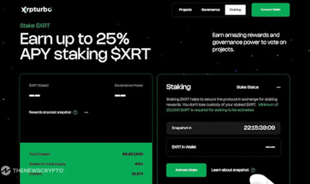 Xrpturbo Goes Live With 25% APY Liquid Staking, Set To Release Governance DApp As $XRT Soars 150% 