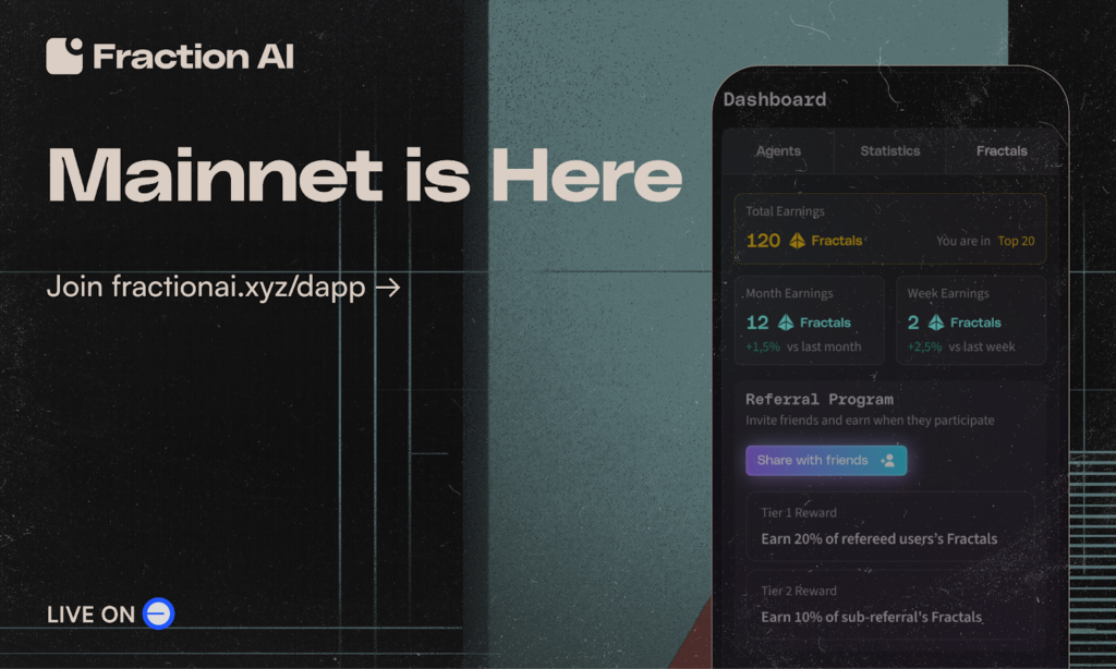 Fraction AI Launches Mainnet on Base, Ushering in Decentralized Auto-Training for AI Agents