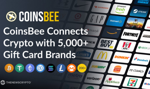 CoinsBee Surpasses 5,000 Gift Card Brands, Becoming the Largest Crypto Gift Card Platform Worldwide