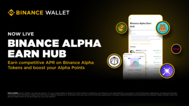 Binance Launches Alpha Earn Hub as Wallet Hits $12.5B Daily Volume