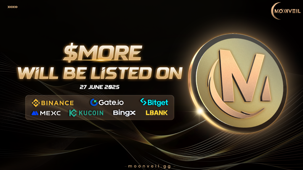 Moonveil to Launch $MORE Token on June 27 With Listing Confirmed Across Major Exchanges