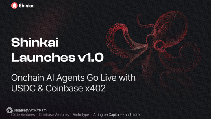 Shinkai Launches v1.0: Onchain AI Agents Go Live with USDC & Coinbase x402