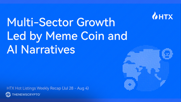 HTX Hot Listings Weekly Recap (Jul 28 - Aug 4): Multi-Sector Growth Led by Meme Coin and AI Narratives