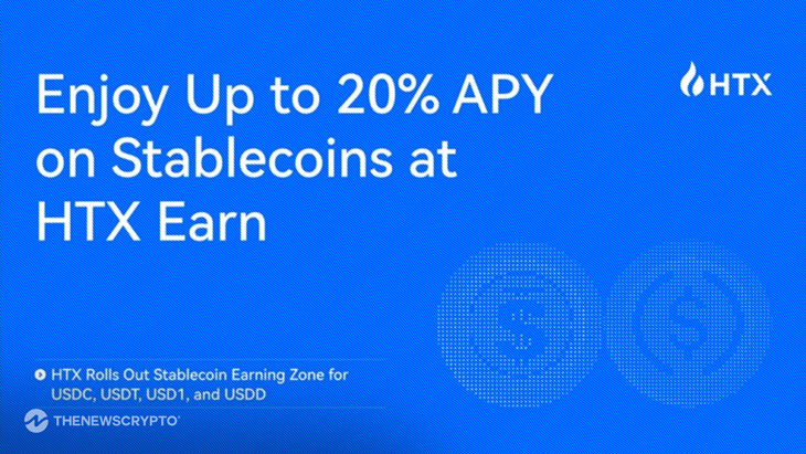 HTX Rolls Out Stablecoin Earning Zone With Yields up to 20%  
