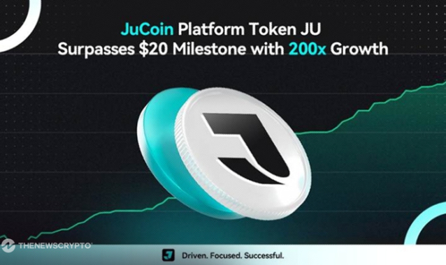 JuCoin Platform Token JU Surpasses $20 Milestone With 200x Growth