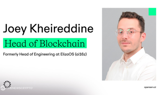OpenServ names Joey Kheireddine Head of Blockchain, joining from Eliza Labs (formerly AI16z)