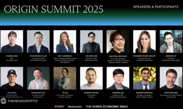 Origin Summit Debuts in Seoul during KBW as Flagship Gathering on IP, AI, and the Next Era of Blockchain-enabled Real-World Assets