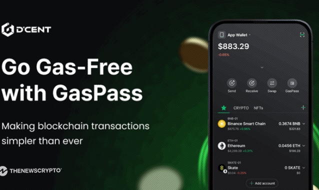 D’CENT Wallet Launches GasPass for Gas-Free Transactions