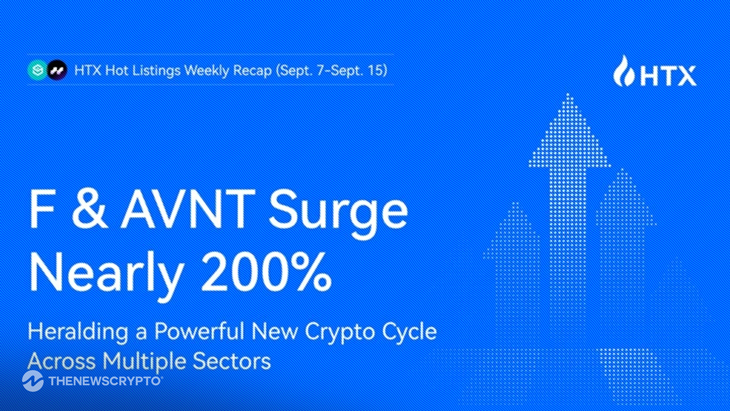 New Cycle Signals in the Crypto Market? HTX Hot Listings Weekly Recap (Sept. 7 - Sept. 15): Full Bloom Across Multiple Sectors With F and AVNT Surging Nearly 200%