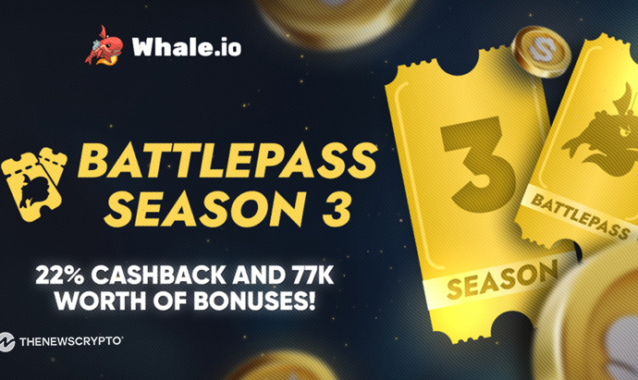 Whale.io Launches Battlepass Season 3, Featuring $77,000 in Crypto Casino Rewards