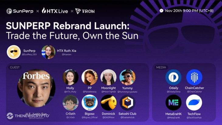 From Platform to Ecosystem, SunPerp Rebrands as SunX: Justin Sun on the DEX's Long-Term Vision and Global Expansion